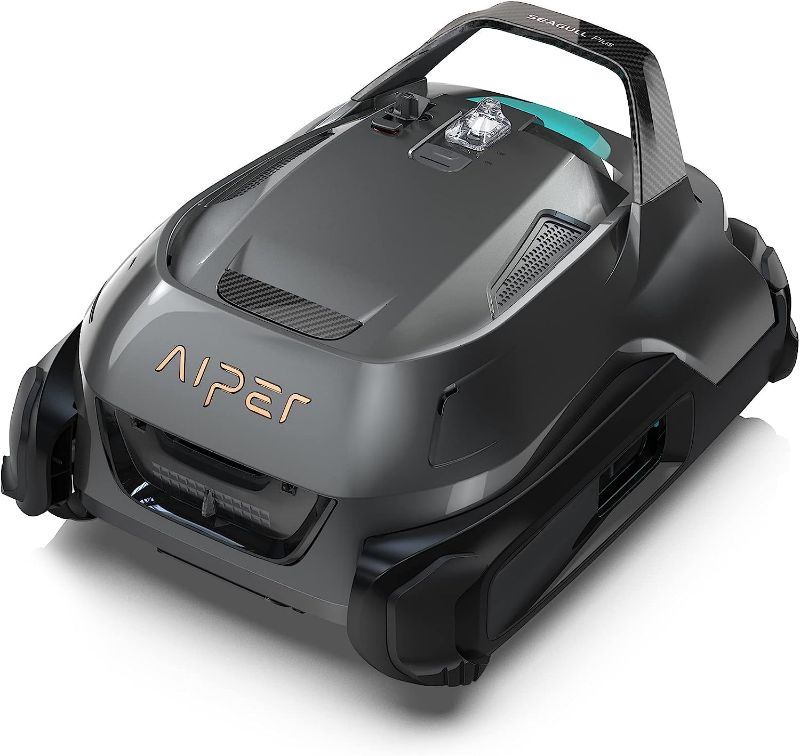 Photo 1 of (2023 Upgrade) AIPER Seagull Plus Cordless Pool Vacuum, Robotic Pool Cleaner Lasts 110 Min, Stronger Power Suction, LED Indicator, Ideal for Above/In-Ground Flat Pools up to 60 Feet
