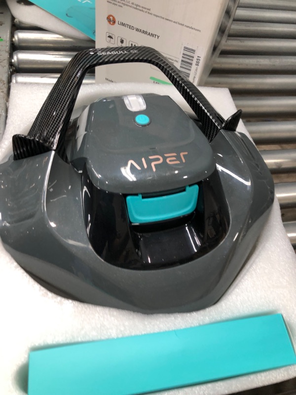 Photo 2 of (2023 Upgrade) AIPER Seagull Plus Cordless Pool Vacuum, Robotic Pool Cleaner Lasts 110 Min, Stronger Power Suction, LED Indicator, Ideal for Above/In-Ground Flat Pools up to 60 Feet
