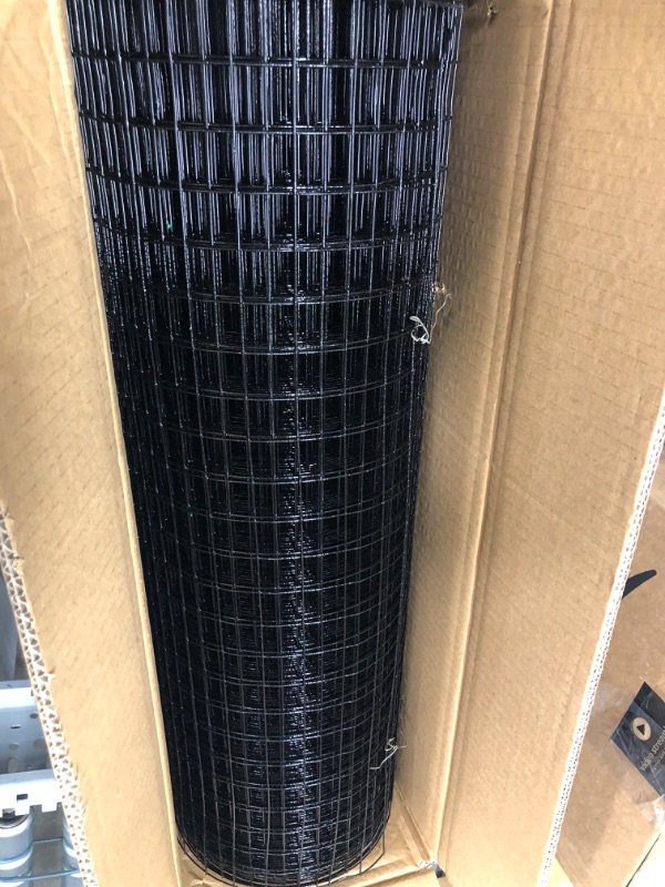 Photo 2 of 24'' x 50' 1inch Hardware Cloth 16 Gauge Black Vinyl Coated Welded Fence Mesh for Home and Garden Fence and Home Improvement Project (24'' x 50') 24inch×50ft