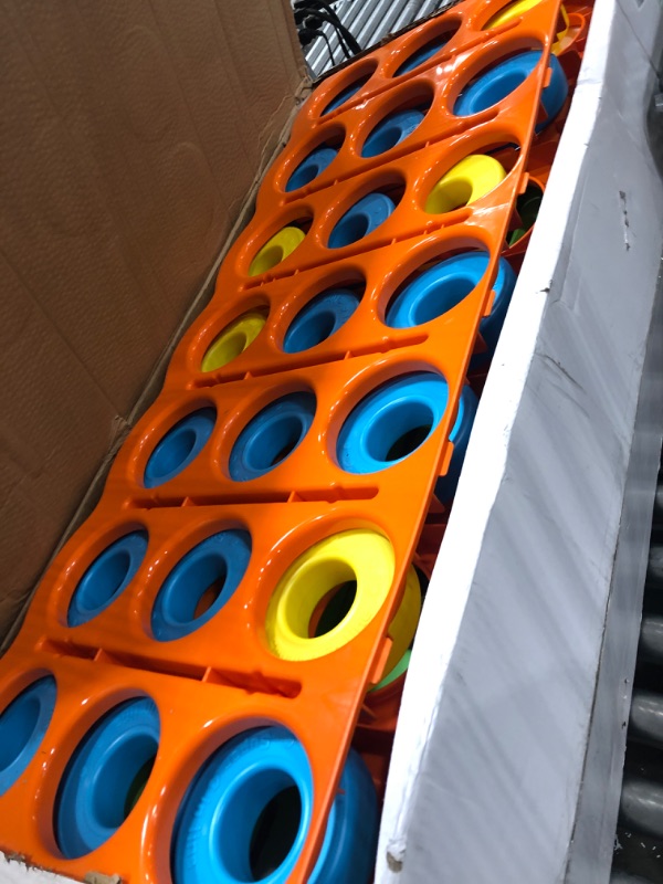 Photo 1 of Oversized 4 in a Row Connect Game Carry Bag Included-4 ft Wide X 3.5 ft Tall,4-to-Score Jumbo with 46 Pieces Rings&Cup Holder,48” Giant Indoor&Outdoor Game for Kids-Adults-Giant Yard Connect Game Giant 4 with bag