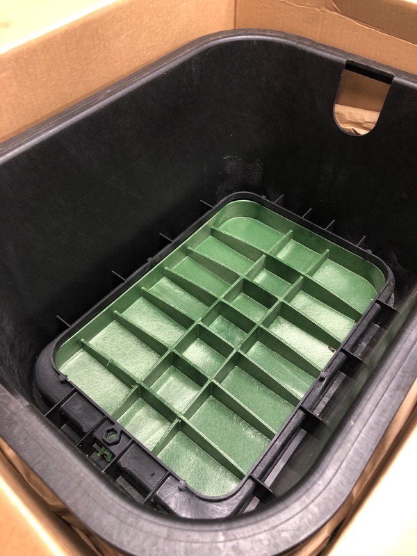 Photo 2 of ***NEEDS CLEANING***NDS 117BC 13 20-Inch Valve Box Overlapping Cover-ICV, Jumbo, 13 x 20, Black/Green 13 x 20-Inch 13" x 20" Jumbo