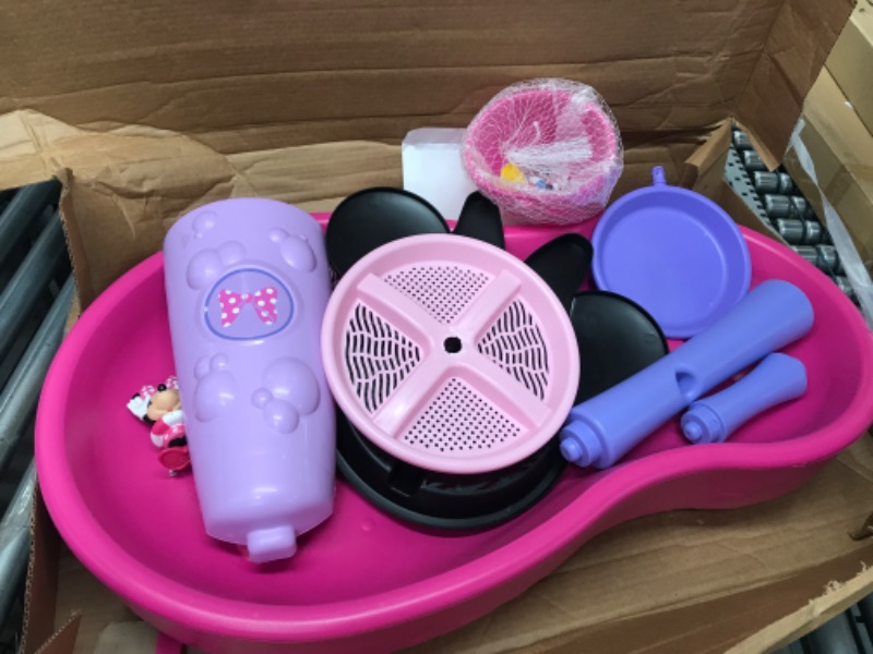 Photo 2 of Disney Minnie Mouse Water Table by Delta Children | 3-Tier Water Play Table with 11-Piece Toy Set | Water Sensory Table + Summer Beach Toys for Outside Backyard for Toddlers Ages 2+, Pink