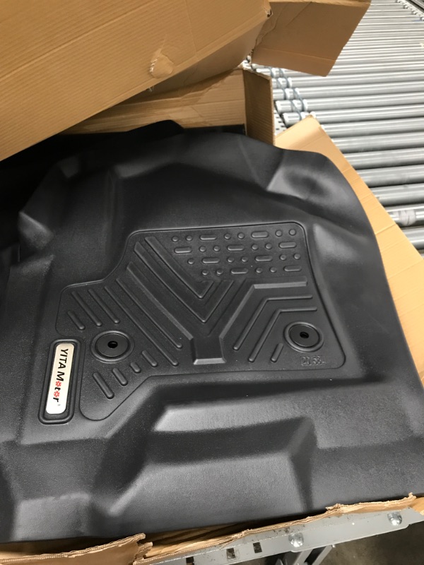 Photo 3 of YITAMOTOR Floor Mats Compatible with 2014-2018 Chevy Silverado/GMC Sierra 1500 Crew Cab, 2015-2019 Silverado/Sierra 2500 HD/3500 HD Crew Cab, Custom Fit Liners, 1st & 2nd Row All-Weather Protection 2014-2018 & 2015-2019