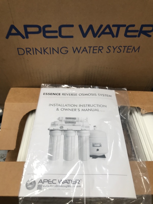Photo 4 of **HEAVILY USED, NEED NEW FILTERS** APEC Water Systems ROES-50 Essence Series Top Tier 5-Stage Certified Ultra Safe Reverse Osmosis Drinking Water Filter System, 50 GPD