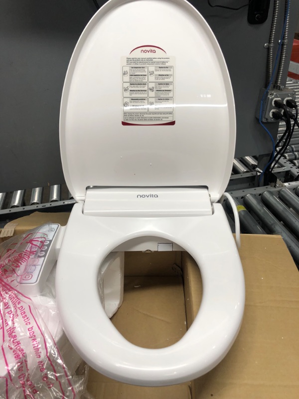 Photo 2 of Kohler Bn330-N0 Novita Electric Bidet Toliet Seat, Elongated Heated and Warm Water Bidet with Dryer, White Elongated Seat