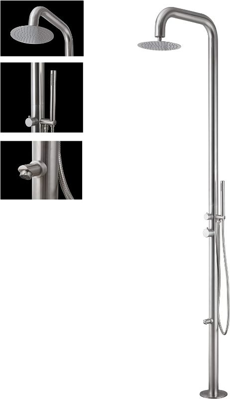 Photo 1 of ***NONFUNCTIONAL - FOR PARTS - SEE NOTES***
Wayime 91" Separable&Composable Free-Standing Brushed Stainless Steel 304 Rainfall Outdoor Shower