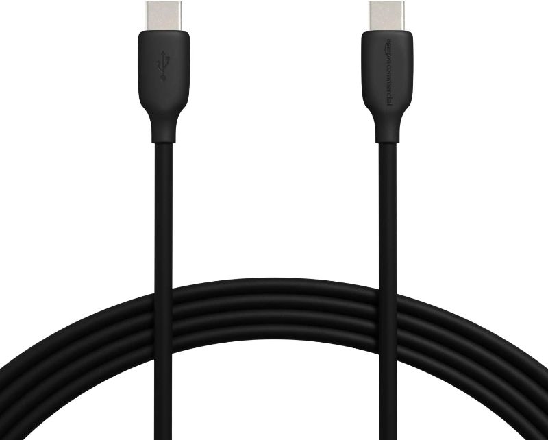 Photo 1 of Bundle of 6 Amazon Basics USB-C to USB-C 2.0 Fast Charging Cable, 480Mbps Transfer Speed, USB-IF Certified, 10 Foot, Black
