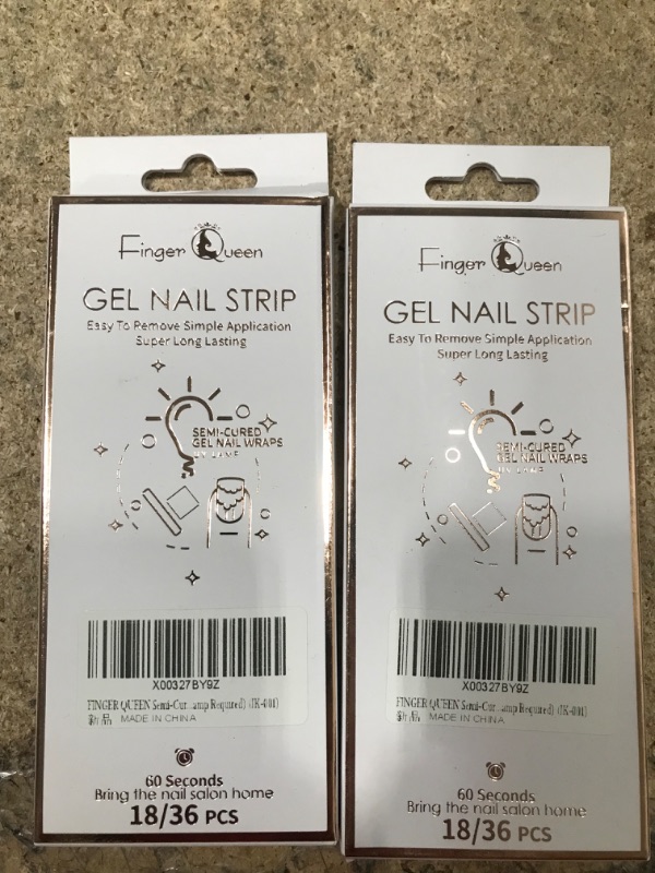 Photo 2 of 2 ITEMS FingerQueen Semi Cured Gel Nail Strips BUNDLE