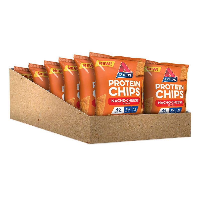 Photo 3 of ***04/14/2023*** Atkins Protein Chips, Nacho Cheese, Keto Friendly, Baked Not Fried, 1.1 Ounce (Pack of 12)