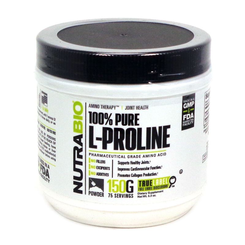 Photo 1 of ***EXP 05/2024*** Nutrabio 100% Pure L-proline Powder - 150 Grams