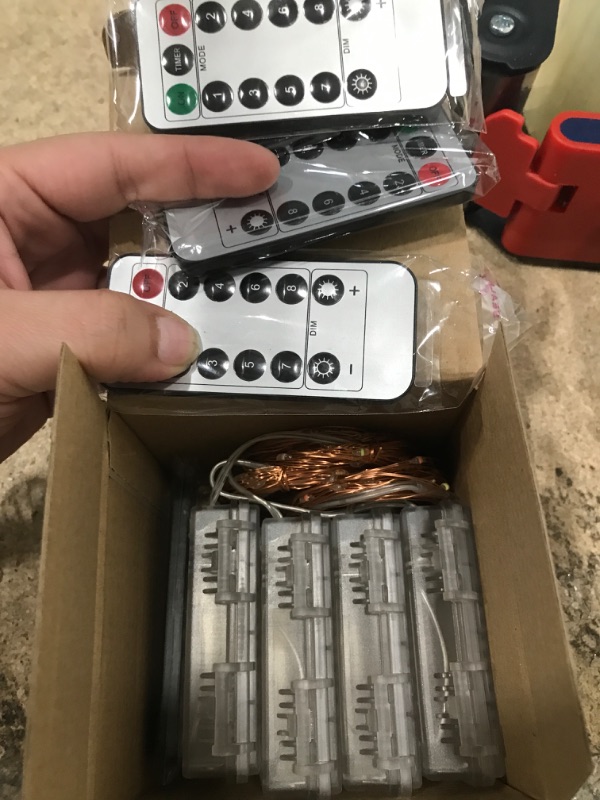Photo 1 of Mikasol Fairy String Lights, 4 Packs Led Fairy Lights Battery Operated Waterproof Copper Wire with Remote Control Fairy Lights for Bedroom. Firefly Lights Christmas Lights 8 Modes (16.4 ft/Multi) 4 Packs Multicolor