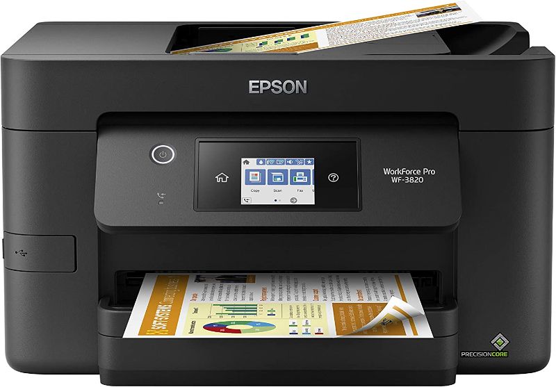 Photo 1 of Epson® Workforce® Pro WF-3820 Wireless Color Inkjet All-in-One Printer, Black Large