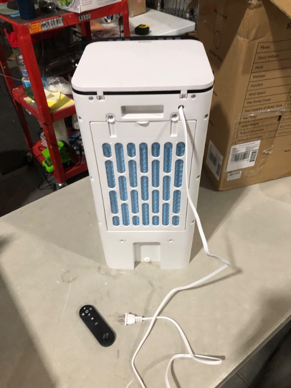 Photo 4 of ***UNTESTED - MISSING PARTS - SEE NOTES***
3-IN-1 Evaporative Air Cooler with Remote, 3 Modes 3 Speeds &12H Timer, 1.16Gal