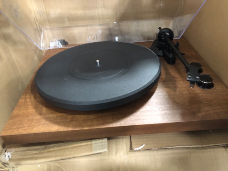 Photo 4 of (PARTS ONLY)Record Player Vinyl Bluetooth Turntable with 36 Watt Stereo Bookshelf Speakers, Vintage Hi-Fi System with Magnetic Cartridge, Built-in Phono Preamp USB Recording RCA Output Adjustable Counterweight Brown