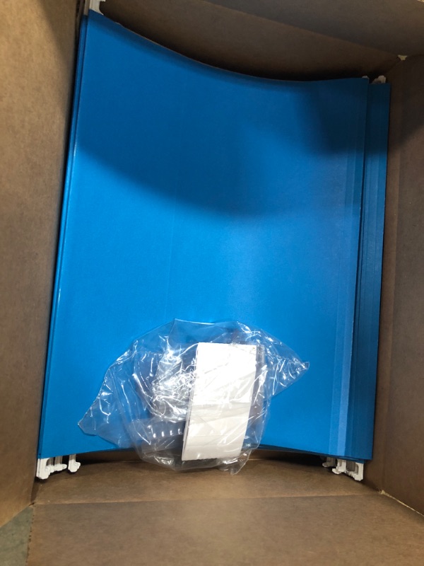 Photo 1 of Basics Hanging Folders, Letter size, Blue, 25 per Box