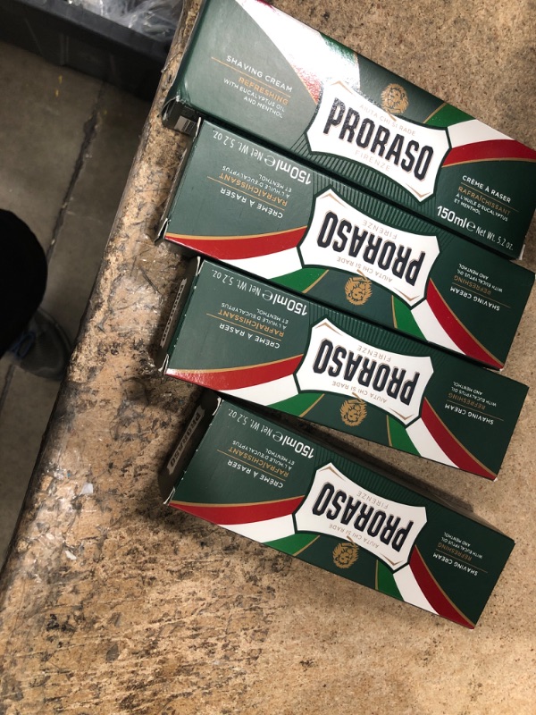 Photo 2 of **BUNDLE OF 4/FACTORY SEALED**  Proraso Refreshing Shaving Cream for Men Shaving Cream Refresh