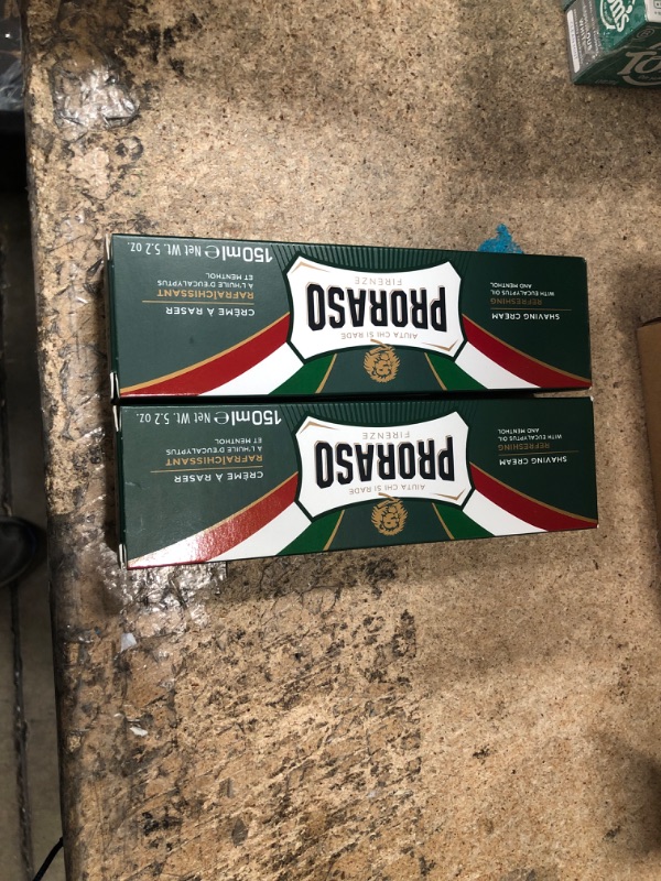 Photo 2 of **BUNDLE OF 2/FACTORY SEALED**  Proraso Refreshing Shaving Cream for Men Shaving Cream Refresh