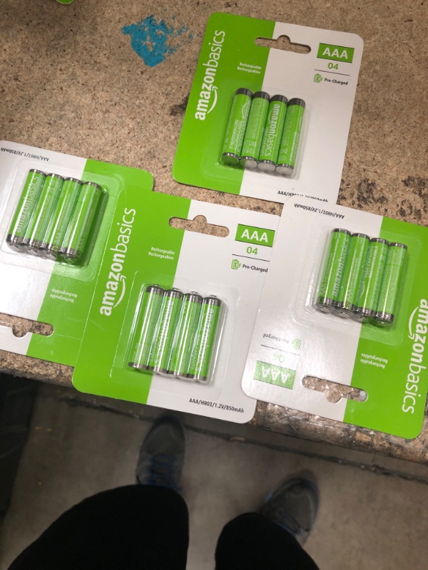 Photo 2 of *BUNDLE OF 4**  Amazon Basics AAA High-Capacity Rechargeable Batteries, 4 Count (Pack of 1)