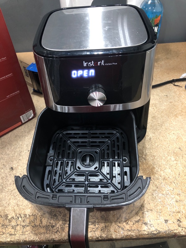 Photo 2 of ***POWERS ON*** Instant Vortex Plus 6-in-1, 4QT Air Fryer Oven, From the Makers of Instant Pot with Customizable Smart Cooking Programs, Nonstick and Dishwasher-Safe Basket, App With Over 100 Recipes, Stainless Steel