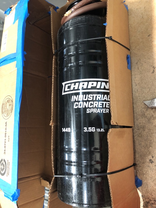 Photo 2 of ***item is damaged***glue like substance stains***see images***
Chapin International 1449 Industrial 3.5-Gallon Professional Concrete Funnel Top Sprayer, Black ,Stainless Steel