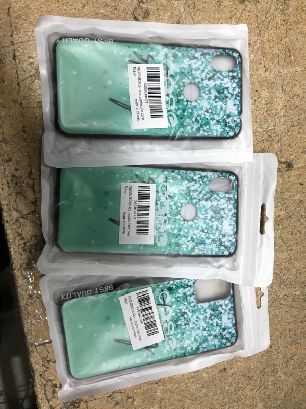 Photo 2 of ABLOOMBOX for Alcatel Lumos (DALN5023), Alcatel Axel (5004R) Case for Girls Women Sparkling Turquoise Green Glitter, Anti Scratch Bumper Shockproof Protective Case Cover 3 pack