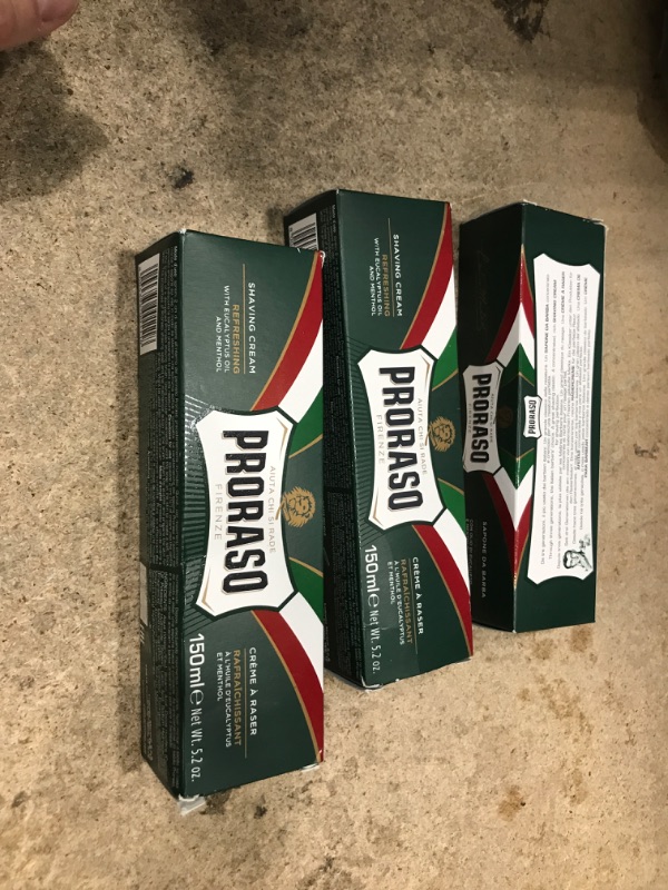 Photo 2 of **BUNDLE OF 3**  Proraso Refreshing Shaving Cream for Men Shaving Cream Refresh