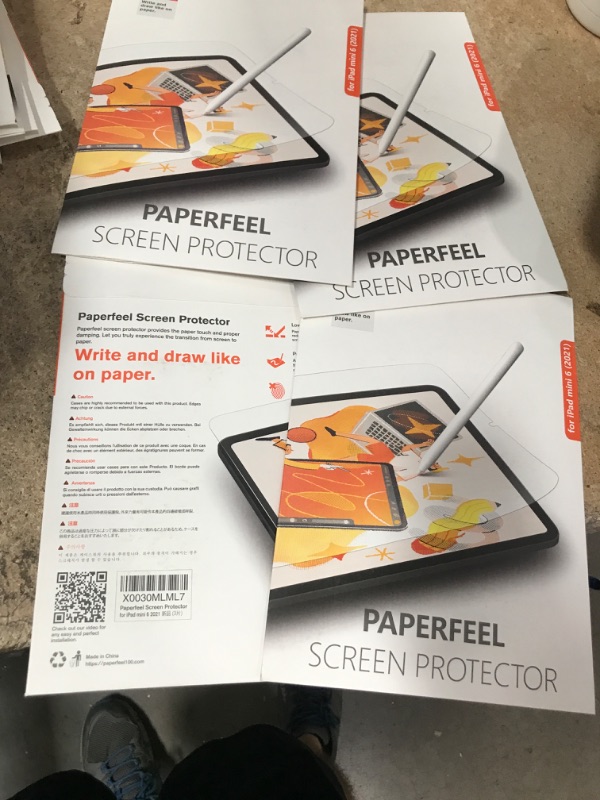 Photo 2 of **BUNDLE OF 4**   KCT [3 Pack Paperfeel Screen Protector Compatible with New iPad Mini 6 2021(8.3 Inch), Anti-Glare&Anti-fingerprint&Matte Screen Protector for Drawing/Writing, Compatible with Apple Pencil