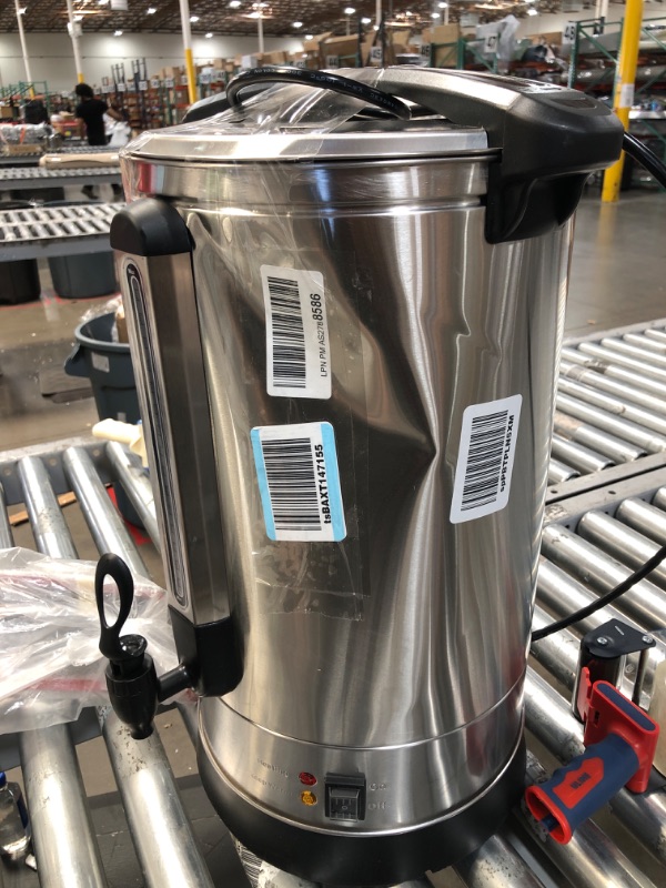 Photo 2 of 100 Cup Commercial Coffee Urn - Stainless Steel Large Coffee Dispenser For Quick Brewing - Automatic Hot Water Dispenser