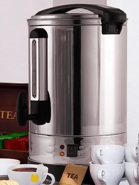 Photo 1 of 100 Cup Commercial Coffee Urn - Stainless Steel Large Coffee Dispenser For Quick Brewing - Automatic Hot Water Dispenser