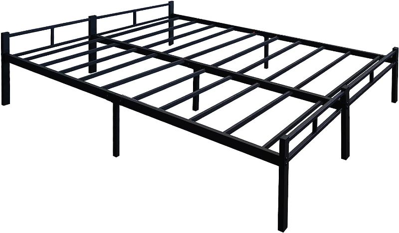 Photo 1 of 12 Inch Detachable Anti-Slip Bed Frame Heavy Duty Mattress Foundation Sturdy Steel Support Simple Disassembly and Assembly No Box Spring Needed King Size Platform Bed Black