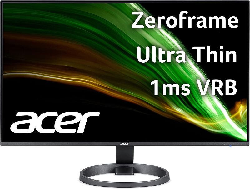 Photo 1 of Acer R242Y Ayi 23.8" Full HD (1920 x 1080) VA Monitor | AMD FreeSync Technology | Ultra-Thin | Edge-to-Edge | Zero-Frame | 1ms VRB | 75Hz | HDMI & VGA ports Monitor only 23.8-inch