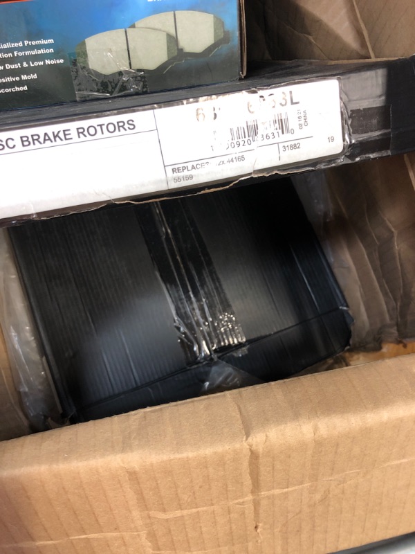 Photo 4 of 2 Drilled and Slotted Silver Zinc Brake Rotor 631-76083L and Dynamic Friction Company 3000 Ceramic Brake Pads 1310-1423-00-Rear Set DFC 3000 Ceramic Brake Pads