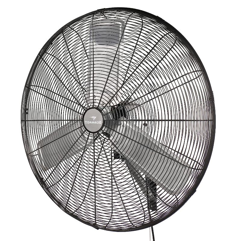 Photo 1 of *** NEW OPENED TO INSPECT FUNCTION *** Tornado Pro Series High Velocity Wall Mount Fan 30 Inch, Oscillating Fan For Commercial, Industrial Use 3 Speed 8850 CFM 6.6 FT Cord UL Safety Listed, Black