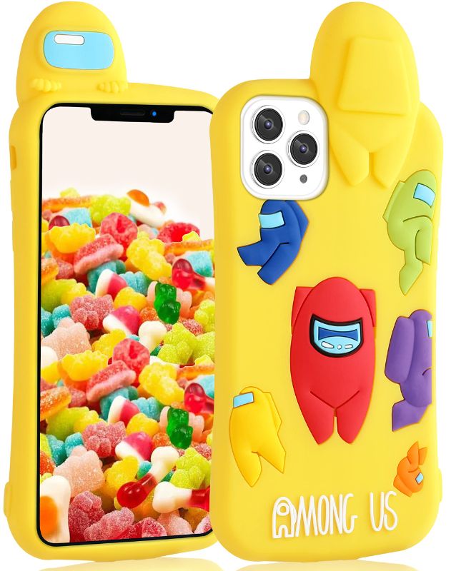 Photo 1 of 2 JoySolar Case for iPhone 11 Pro 5.8" Cute Silicone 3D Cartoon Character Phone Cover for Kids Girls Cool Fun Kawaii Soft Funny Unique Cases for Apple 11 Pro