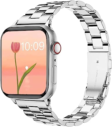 Photo 1 of GamCap Apple Watch Band 49mm 45mm 44mm 42mm 40mm 41mm 38mm Women, Bracelets Ultra-Thin Strap Stainless Steel Replacement for Apple Watch Series 8/7/6/5/4/3/2/1/Ultra Band