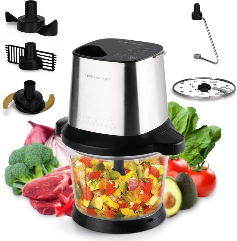 Photo 1 of **DOES NOT FUNCTION**FOR PARTS ONLYMnj Food Processors 12 Cup, 1000W, Powerful Meat Grinder, Vegetable Chopper, Dough Kneader, 5 Blades, Electric Blender & Cutter, Chopping, Stainless Steel (Package May Vary)
