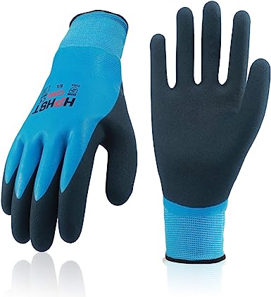 Photo 1 of *** 3 PACK BUNDLE *** ** SIZE - XXL ** HPHST C2001 Waterproof Work Gloves 15 Gauge Grip Double Coated Nylon Gloves with Comfortable Latex Foam for Multipurpose Use