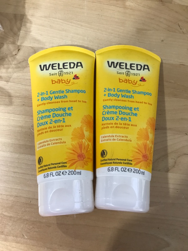 Photo 2 of *** 2 pack bundle *** Weleda Baby Calendula Waschlotion und Shampoo, 200 ml
