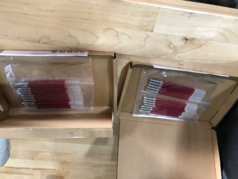 Photo 1 of *** 2 pack bundle *** Amazon Basics Refill Ink for Gel Pen, (0.7mm), Bullet Tip, Red Ink, Box of 12 Red 0.7mm tip