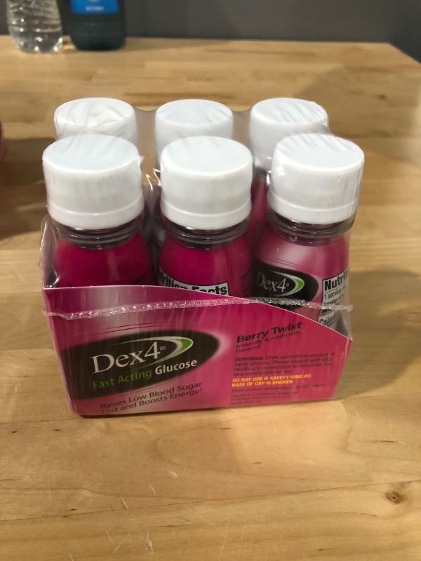 Photo 2 of ***NO EXP DATE*** Dex4 LiquiBlast Berry Burst Flavored Fast-Acting Liquid Glucose Supplement 6-Pack | Each 2oz Bottle Contains 15 Grams of Fast-Acting Carbs | Great for Mild to Moderate Lows