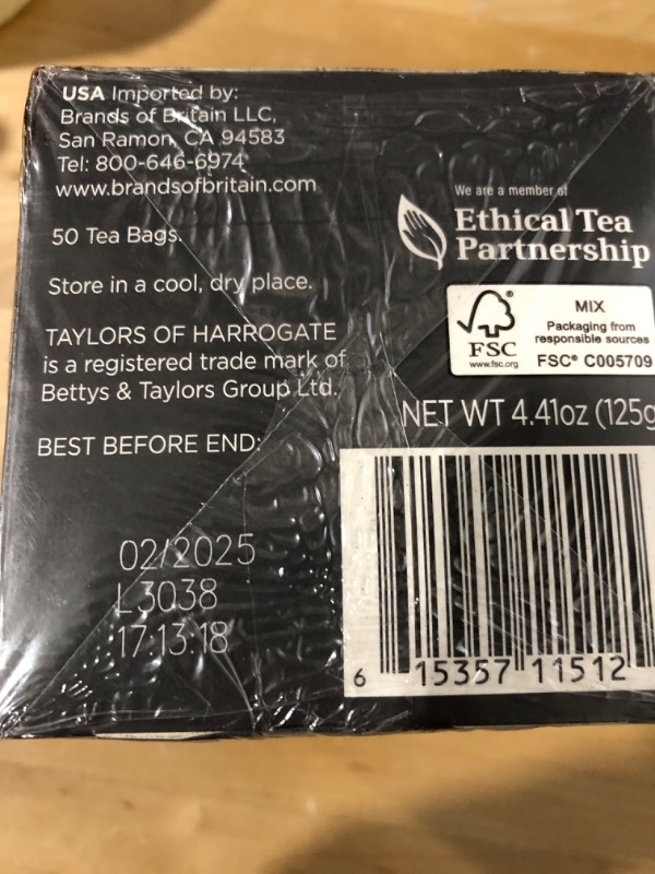 Photo 3 of ***EXP 02/2025*** Taylors of Harrogate English Breakfast, 50 Teabags English Breakfast 50 Count (Pack of 1)