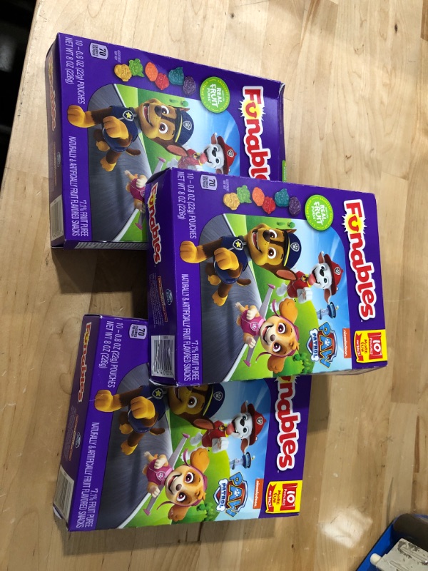 Photo 2 of ***JULY 2023*** 3 ITEMS Funables Fruit Snacks, Paw Patrol Shaped Fruit Flavored Snacks, Pack of 10 0.8 ounce Pouches Paw Patrol 10 Count (Pack of 1) BUNDLE