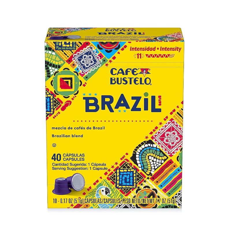 Photo 1 of ***EXP SEP 16 2023*** Cafe Bustelo Brazil Espresso, 40 Count Capsules for Espresso Machines