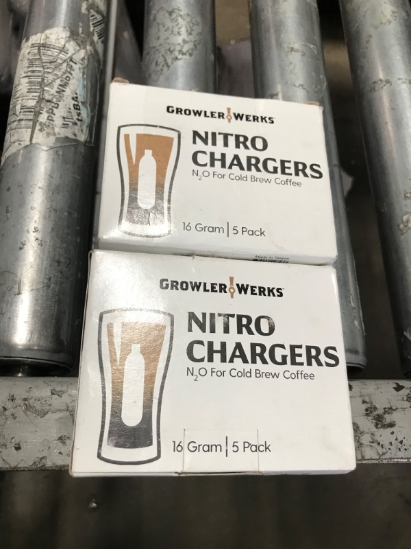 Photo 2 of 2 of- GrowlerWerks Stainless Steel Nitro Chargers (package of 5), 16g, Silver -10pcs
