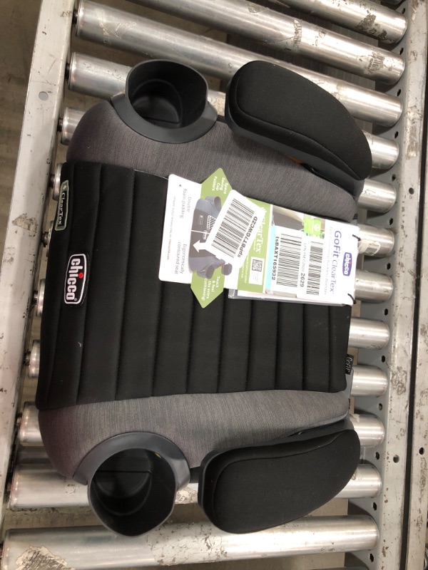 Photo 2 of Chicco GoFit ClearTex Backless Booster Car Seat - Shadow | Black Shadow GoFit with ClearTex No Chemicals