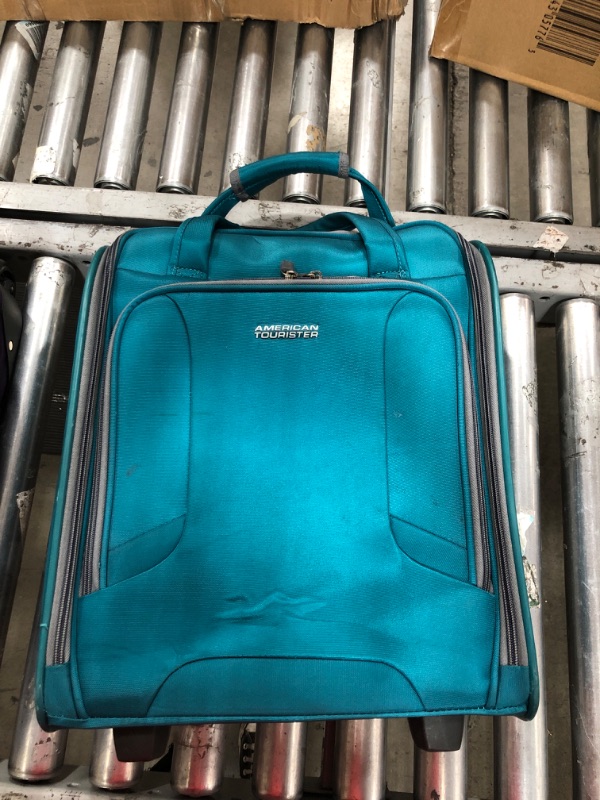 Photo 3 of American Tourister 4 Kix Expandable Softside Luggage, Teal, Underseater Underseater Teal