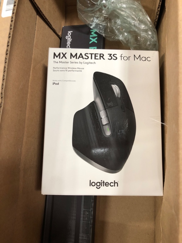 Photo 3 of Logitech MX Keys Advanced Illuminated Wireless Keyboard and MX Master 3 Advanced Wireless Mouse for Mac with Palm Rest Bundle (3 Items)