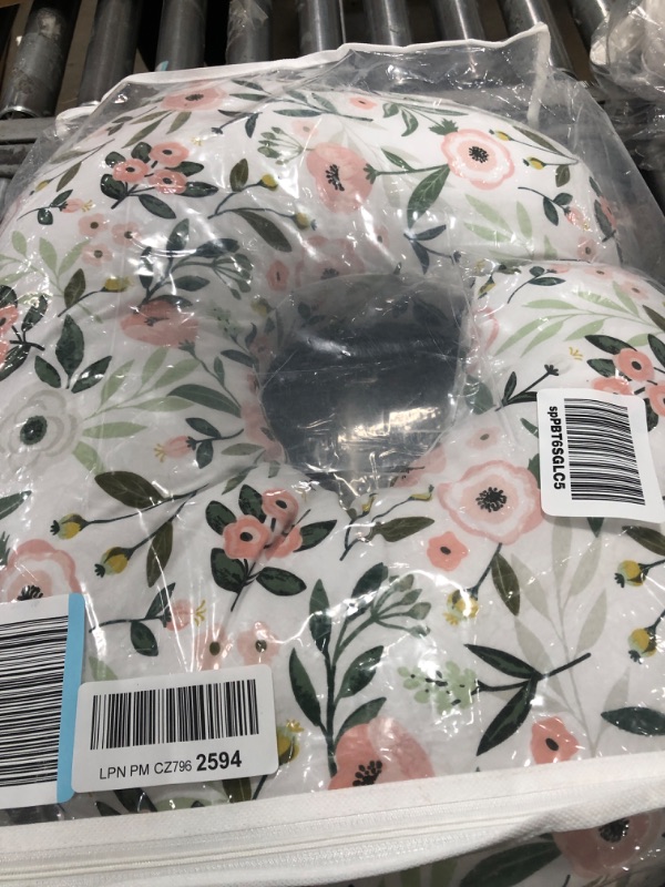 Photo 1 of Boppy Nursing Pillow and Positioner—Original | Pink Garden Flowers | Breastfeeding, Bottle Feeding, Baby Support | with Removable Cotton Blend Cover | Awake-Time Support , 20x16x5.5 Inch (Pack of 1)