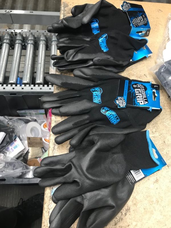 Photo 1 of 4 item bundle 
GORILLA GRIP Never Slip, Maximum Grip All-Purpose Gloves