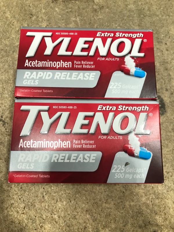 Photo 2 of ***EXP 12/2024*** 2 ITEMS Tylenol Extra Strength Acetaminophen Rapid Release Gels BUNDLE